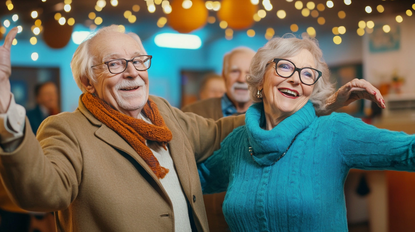 Пенсіонери танцюють в групі